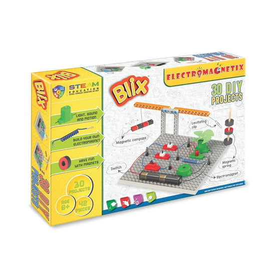 Blix Robotix - Electromagnetix, Science Kit, Educational DIY Building Set, Construction Toys, for 9+ Years Boys and Girls