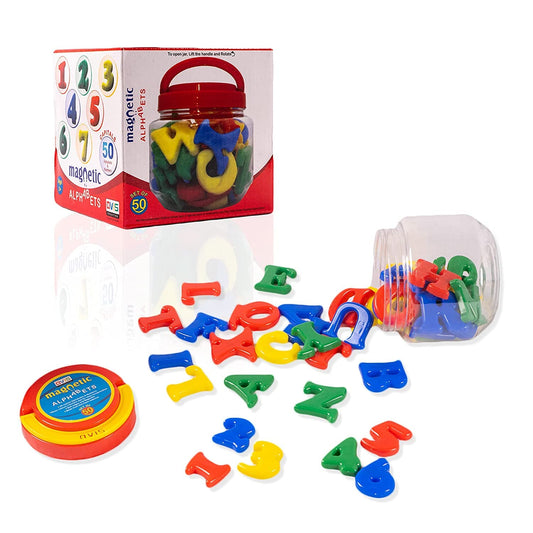 Educational Magnetic Alphabet Jar for Kids Toddler to Learn ABCD Alphabet