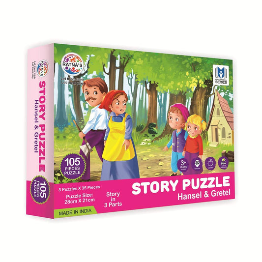 Story Jigsaw Puzzle Hansel & Gretel 105 Pieces Puzzle(35 Pieces x 3 Puzzles)