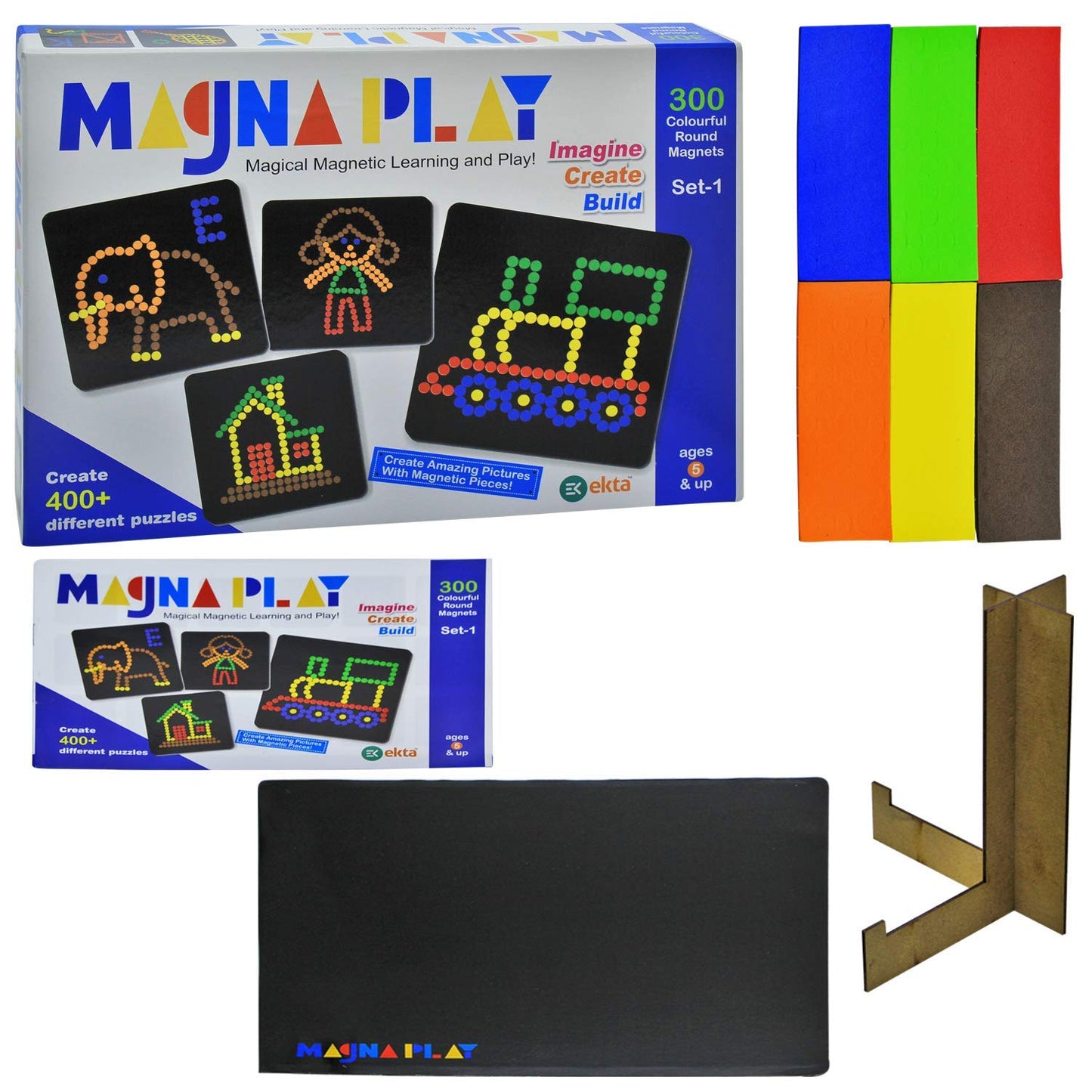 Ekta Magna Play Set - 1 Magical Magnetic Play N Learn Art Draw