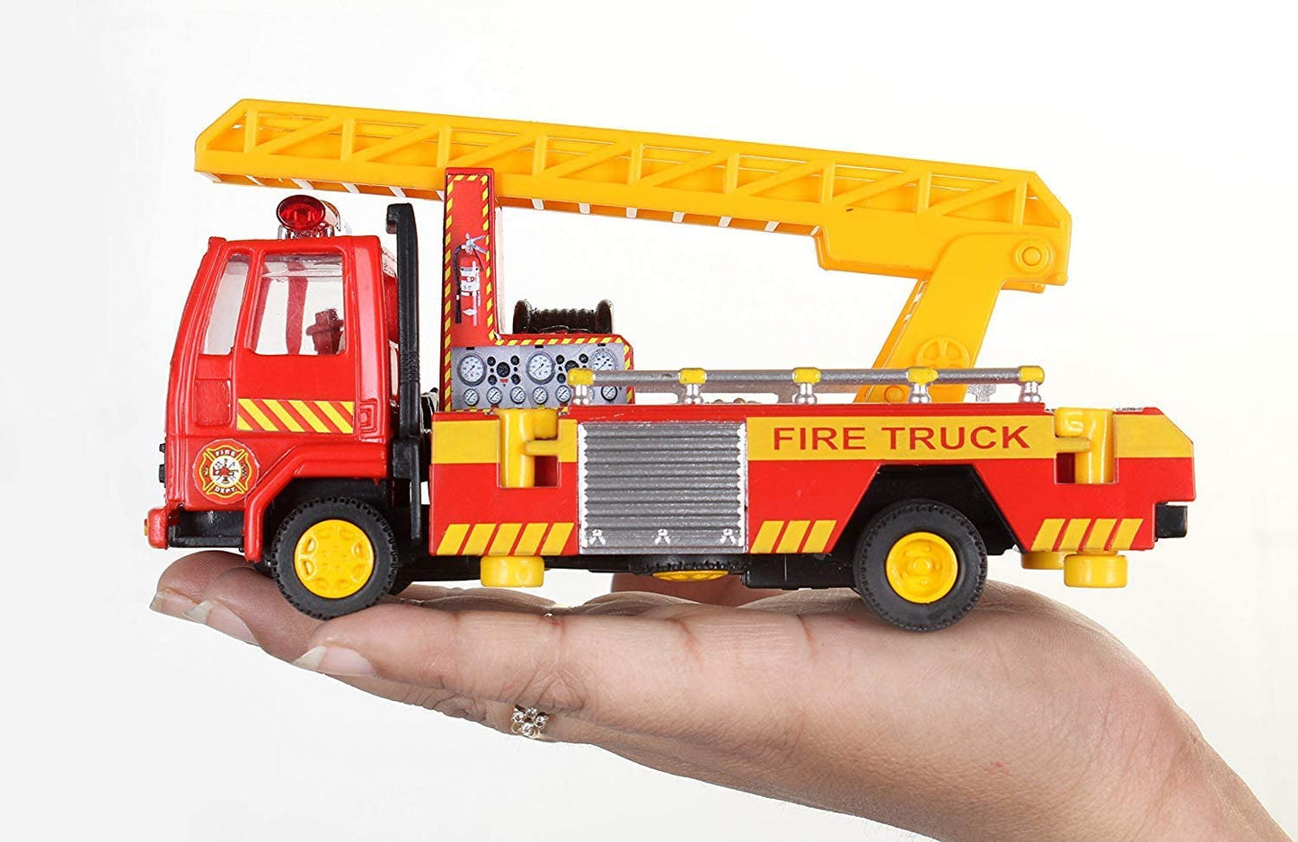 Centy Toys Fire Ladder Truck, Yellow - MRGTOYS