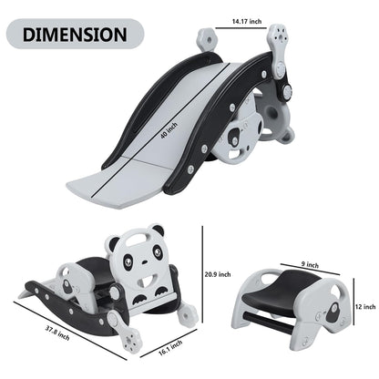 Playgro 3-in-1 Rocking Panda Slide with Baby Rocker & Baby Chair | Use Indoor/Outdoor Play | Safe & Playground Toys for Kids | Perfect Slides for Home, School & Garden | Age Group 24 + Months