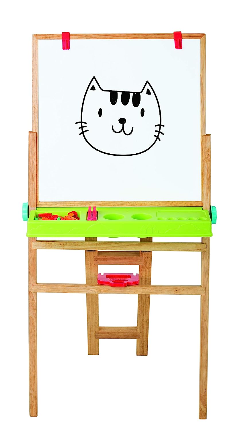 Giggles - My First Easel , 4 in 1 Double Sided Wooden Easel Board , Multicolour with Alphabet & Numbers , 3 Years & above , Preschool toys