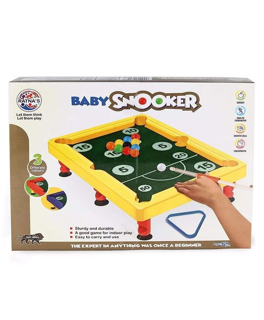 Ratna's Baby Snooker Pool Game for Kids (Yellow) - MRGTOYS