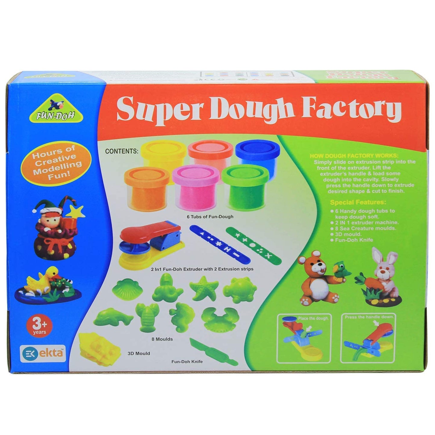 Ekta Ekta Fun-Doh Super Dough Factory Kids Playing Modelling Clay Set