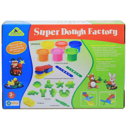 Ekta Ekta Fun-Doh Super Dough Factory Kids Playing Modelling Clay Set