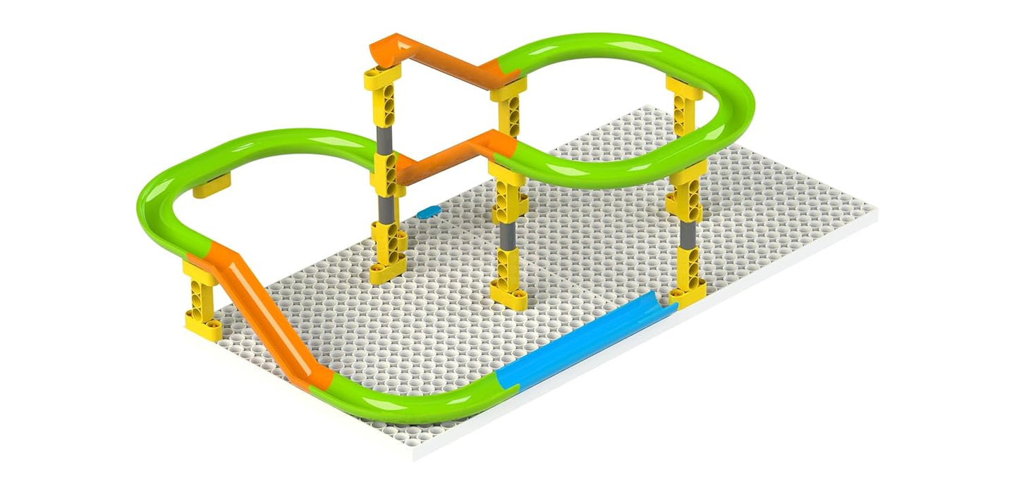 Blix Marble Run-1 Plastic Marble Tracks For Kids | Stem Toy | 118 Pieces| 4+ Models, Multi