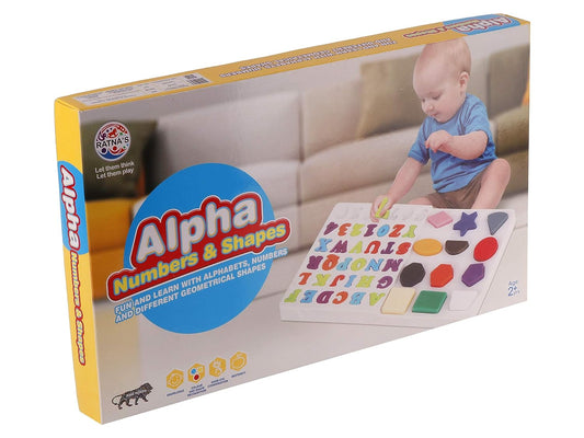Ratna's Educational Alpha, Numbers & Shapes for Kids. Let Them Learn The Combo of Alphabet,Number and Shapes