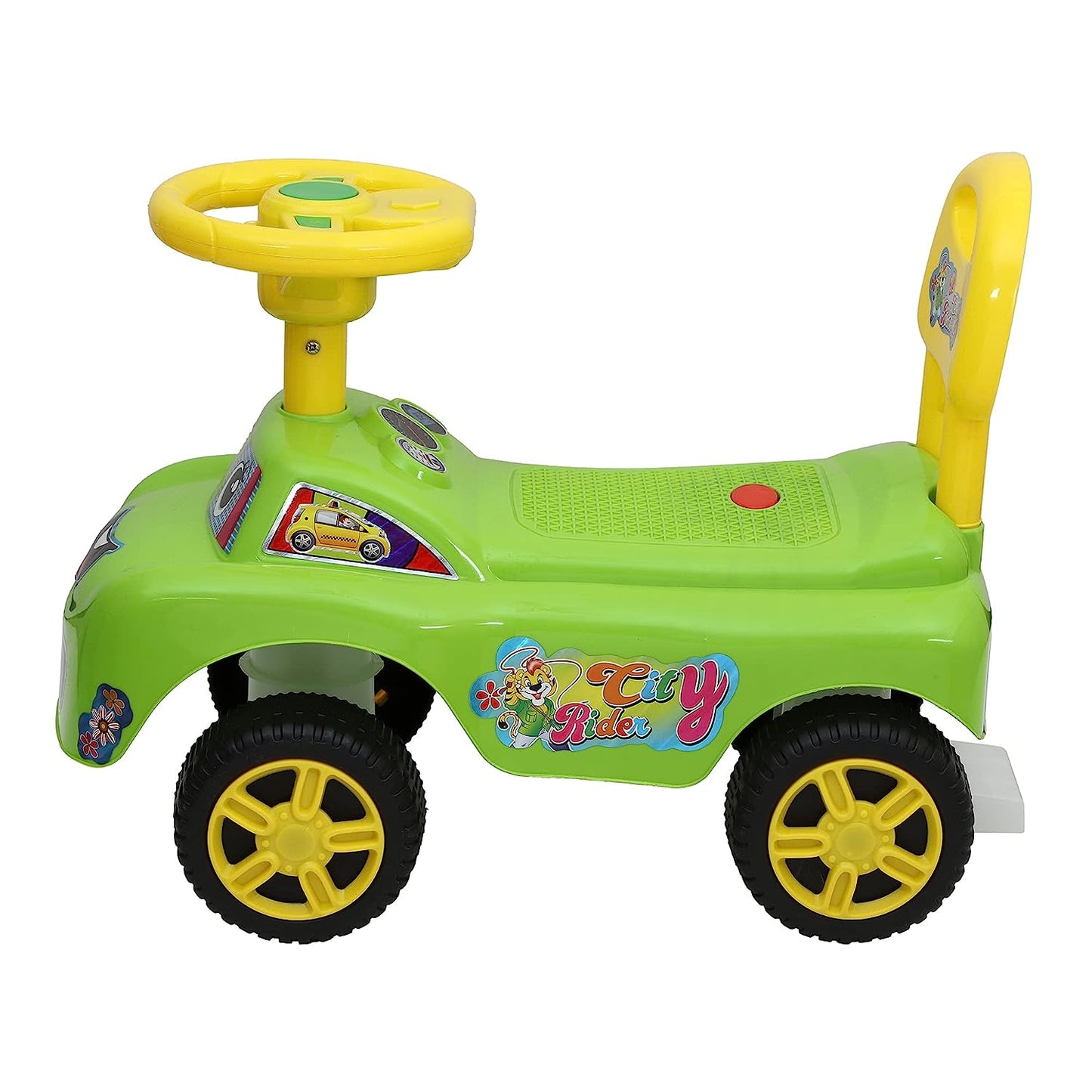 Magic Rider Push-Car Ride-On for Kids with Music 1-3 Years (City Green) - MRGTOYS