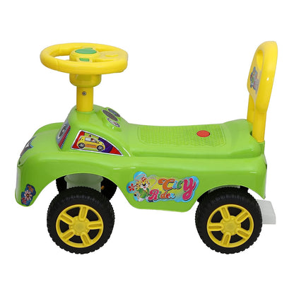 Magic Rider Push-Car Ride-On for Kids with Music 1-3 Years (City Green) - MRGTOYS