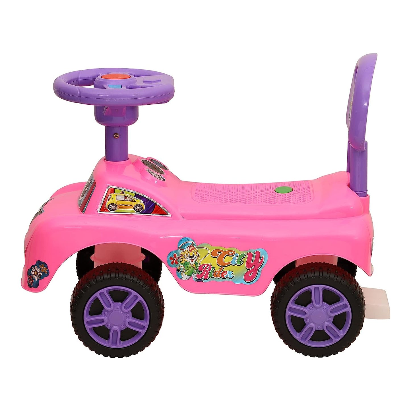 Magic Rider Push-Car Ride-On for Kids with Music 1-3 Years (City Pink) - MRGTOYS
