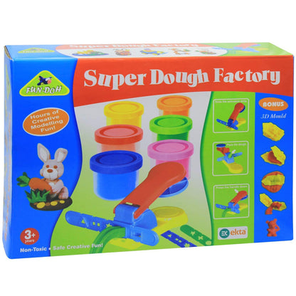 Ekta Ekta Fun-Doh Super Dough Factory Kids Playing Modelling Clay Set