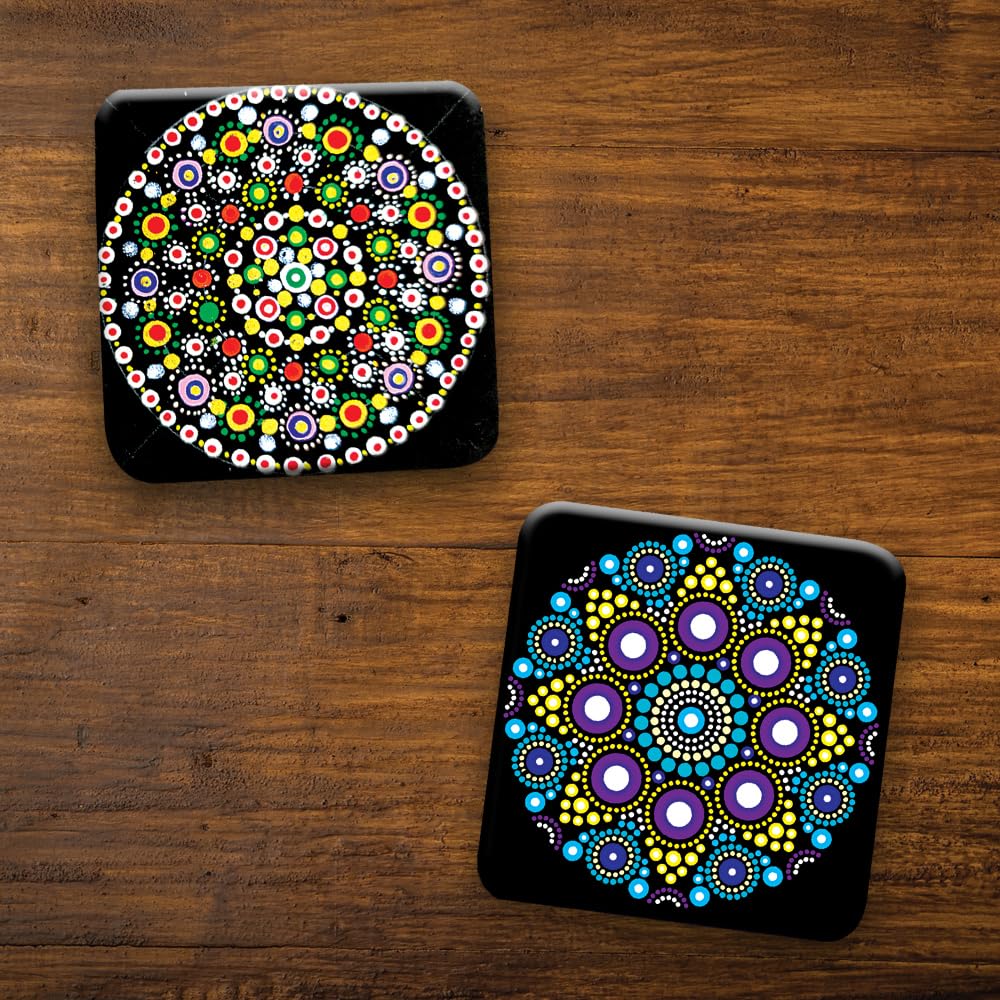 TOYKRAFTT Painting Kit for Kids Mandala Art Kit| Dot Painting Kit| Toys for Girls Boys 7 to 12 Years| Gifts for Birthday Dot Mandala Table Coaster
