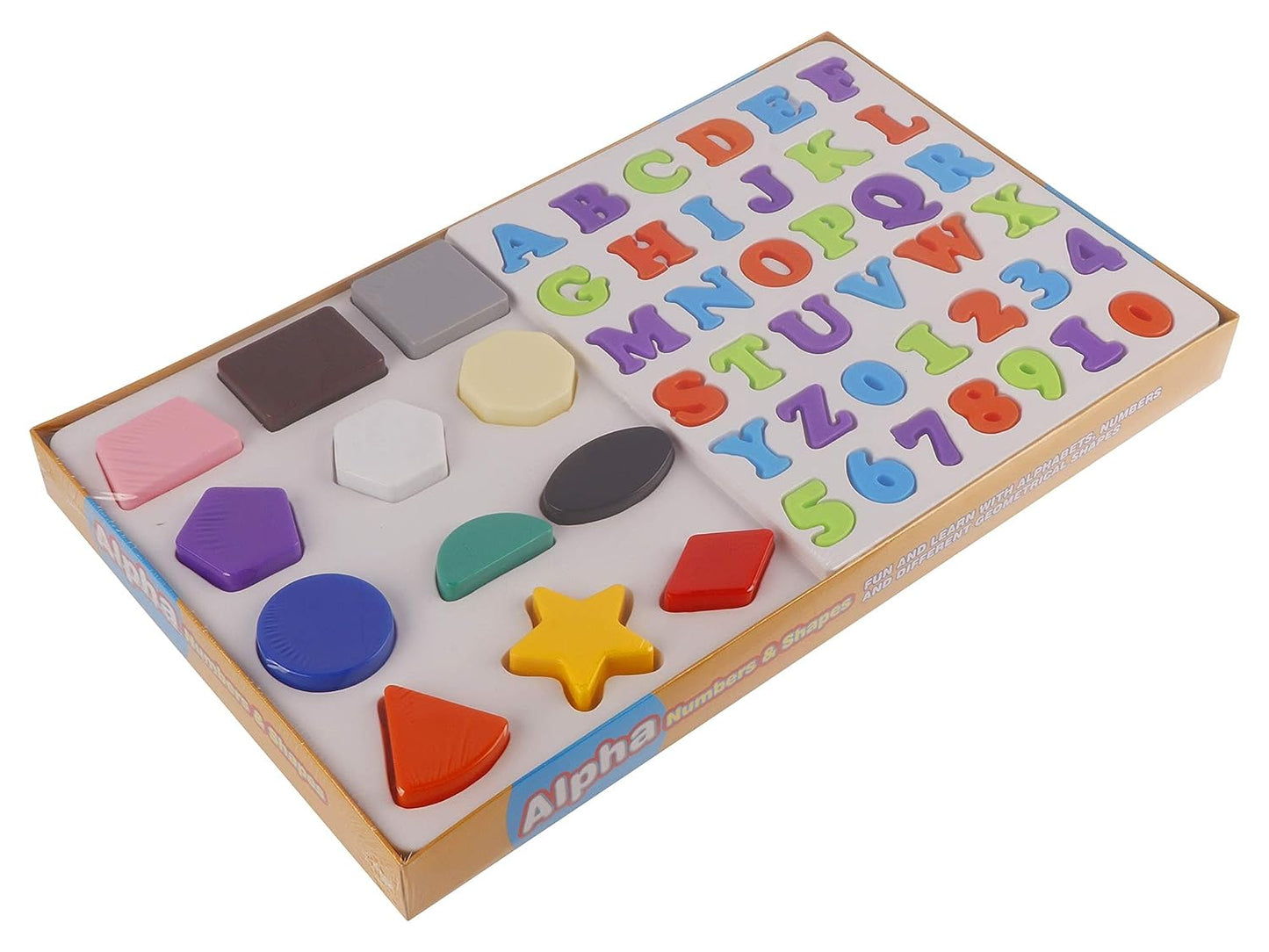 Ratna's Educational Alpha, Numbers & Shapes for Kids. Let Them Learn The Combo of Alphabet,Number and Shapes