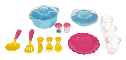 Giggles - Dinnerware Set , 23 Colourful Pretend and Play Cooking Set , Language and Social Skills,Role Play , 3 Years & Above , Preschool Toys