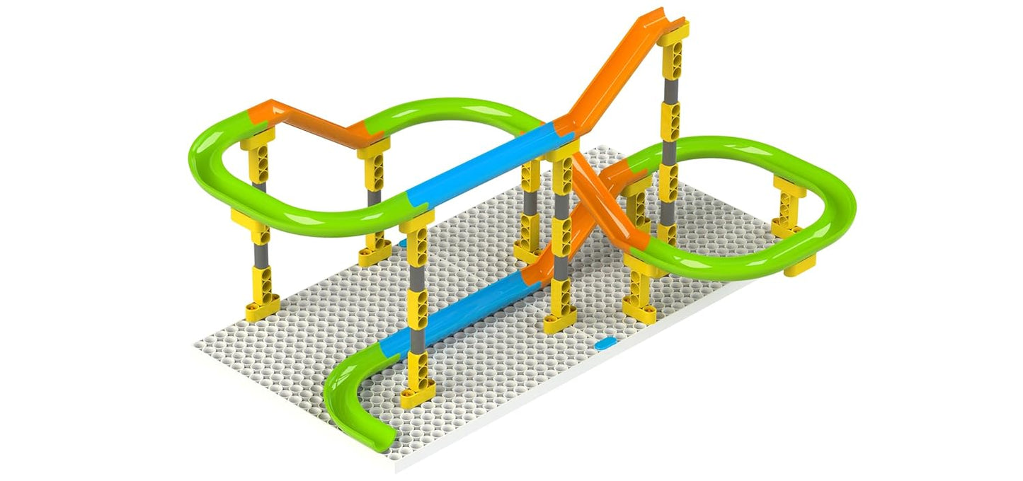 Blix Marble Run-1 Plastic Marble Tracks For Kids | Stem Toy | 118 Pieces| 4+ Models, Multi