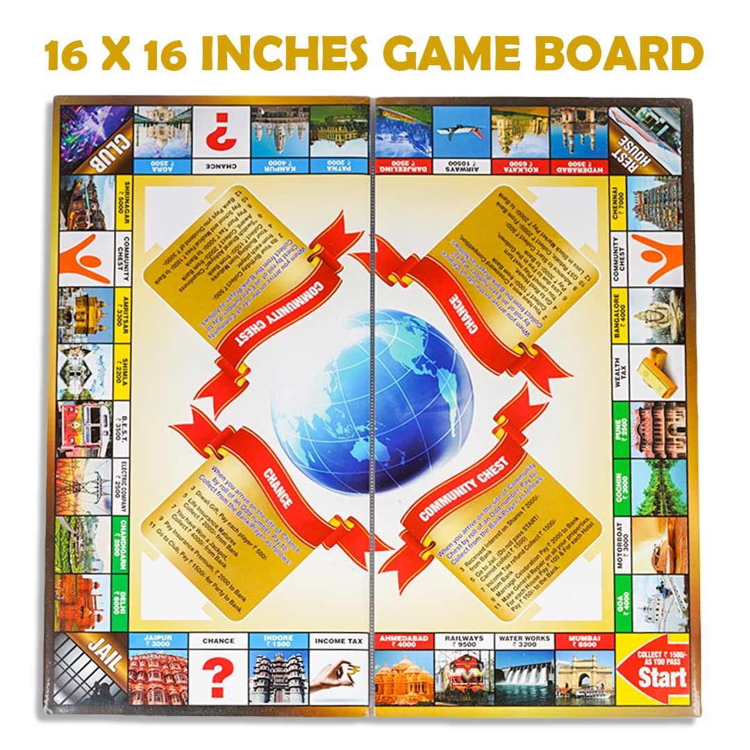 Ratna's Big Business Board Game Jumbo Size with Plastic Money Coins