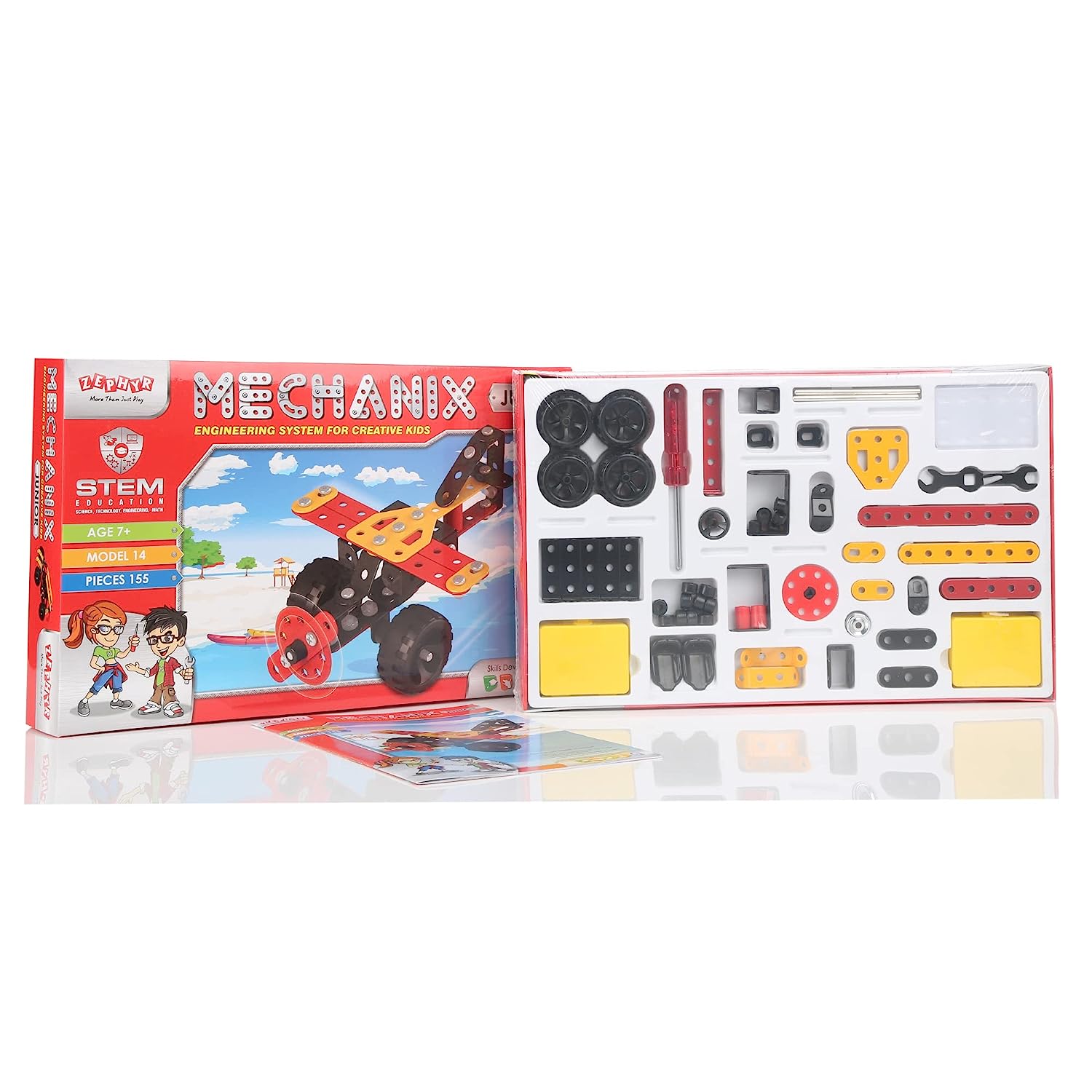 Mechanix Junior, Construction Toy, Building Blocks, DIY Toy, Boys & Girls 7+