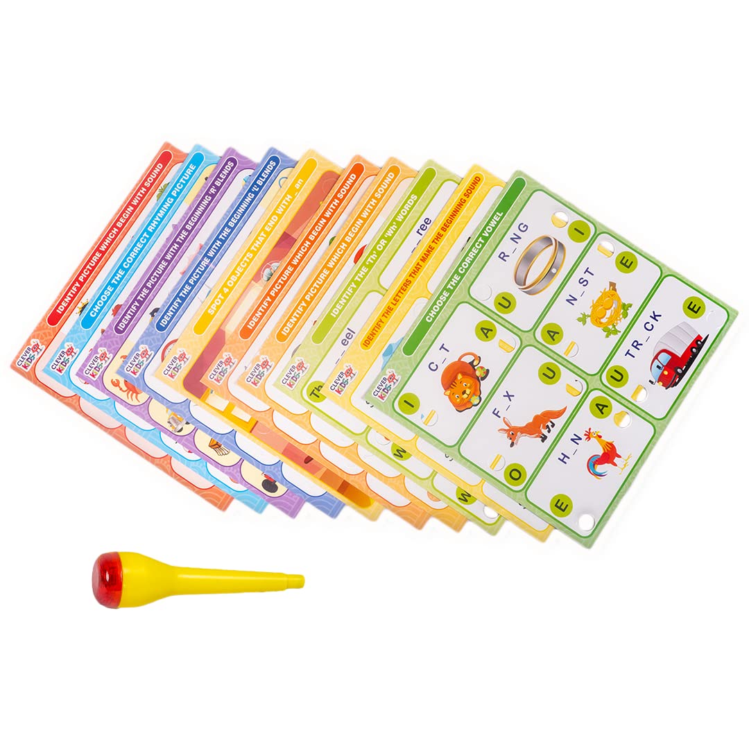 Ratna's Intellikids Phonics A Perfect Electro Game. 10 Double Sided Printed Cards. If it Lights its Right. A Fun Way to Learn Phonics