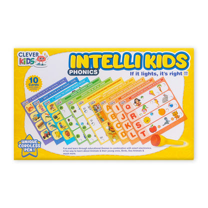 Ratna's Intellikids Phonics A Perfect Electro Game. 10 Double Sided Printed Cards. If it Lights its Right. A Fun Way to Learn Phonics