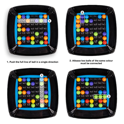 RATNA'S Double Trouble Colourful Rainbow Ball Matching Board Game for 2 to 4 Players Family Game