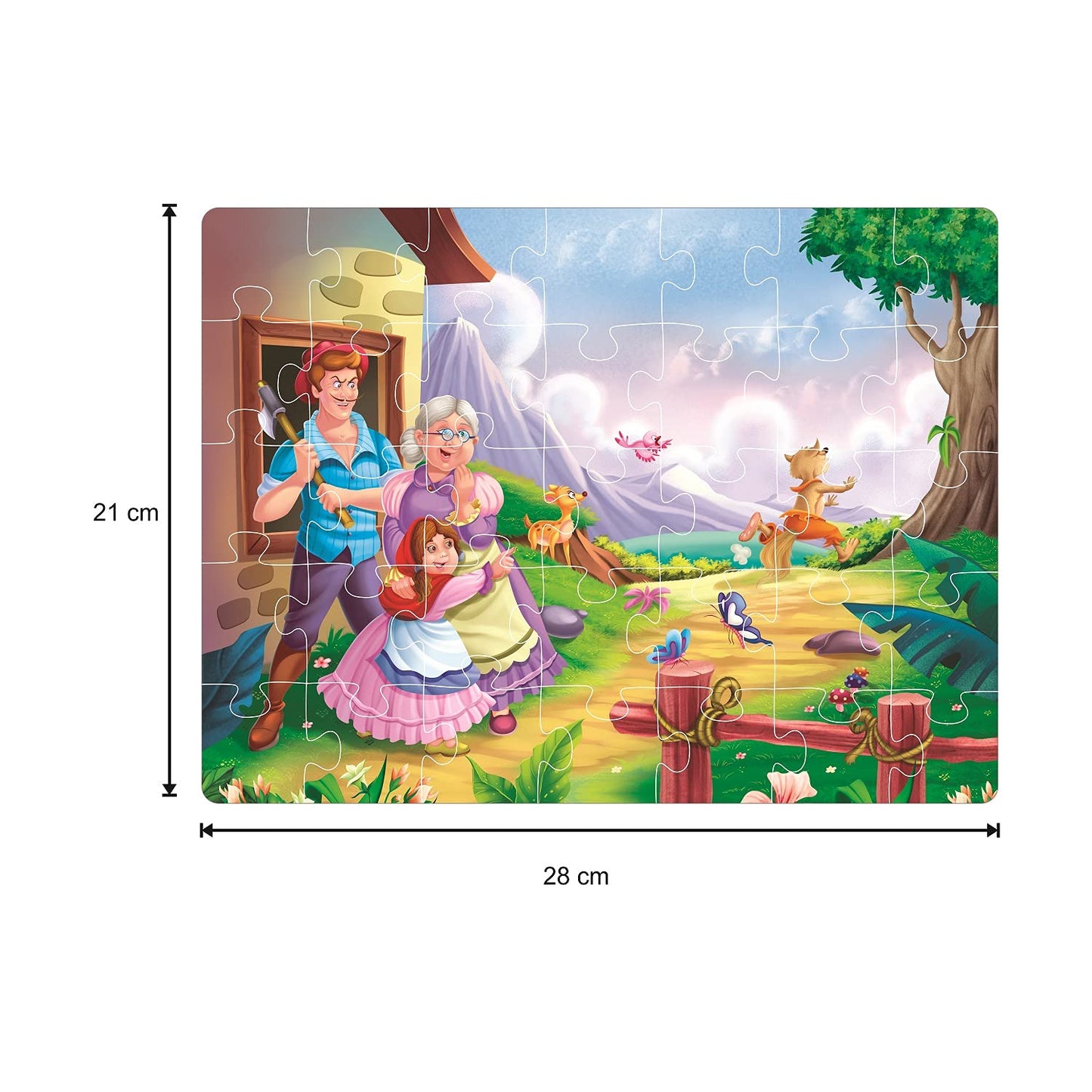 RATNA'S Story Jigsaw A Little RED Riding Hood for Kids. This Pack Includes 3 Jigsaw Puzzle and A Story Book