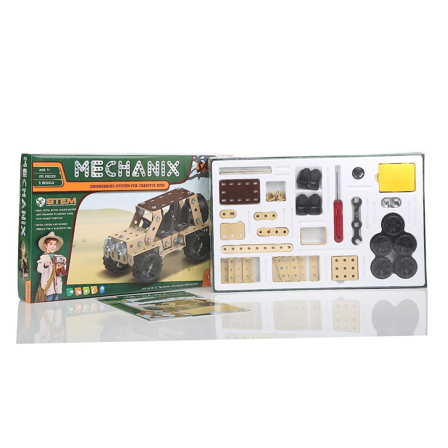 MECHANIX Safari, Construction Toy, Building Blocks, Car Toys, for 6+ yrs Boys and Girls (Multicolor)