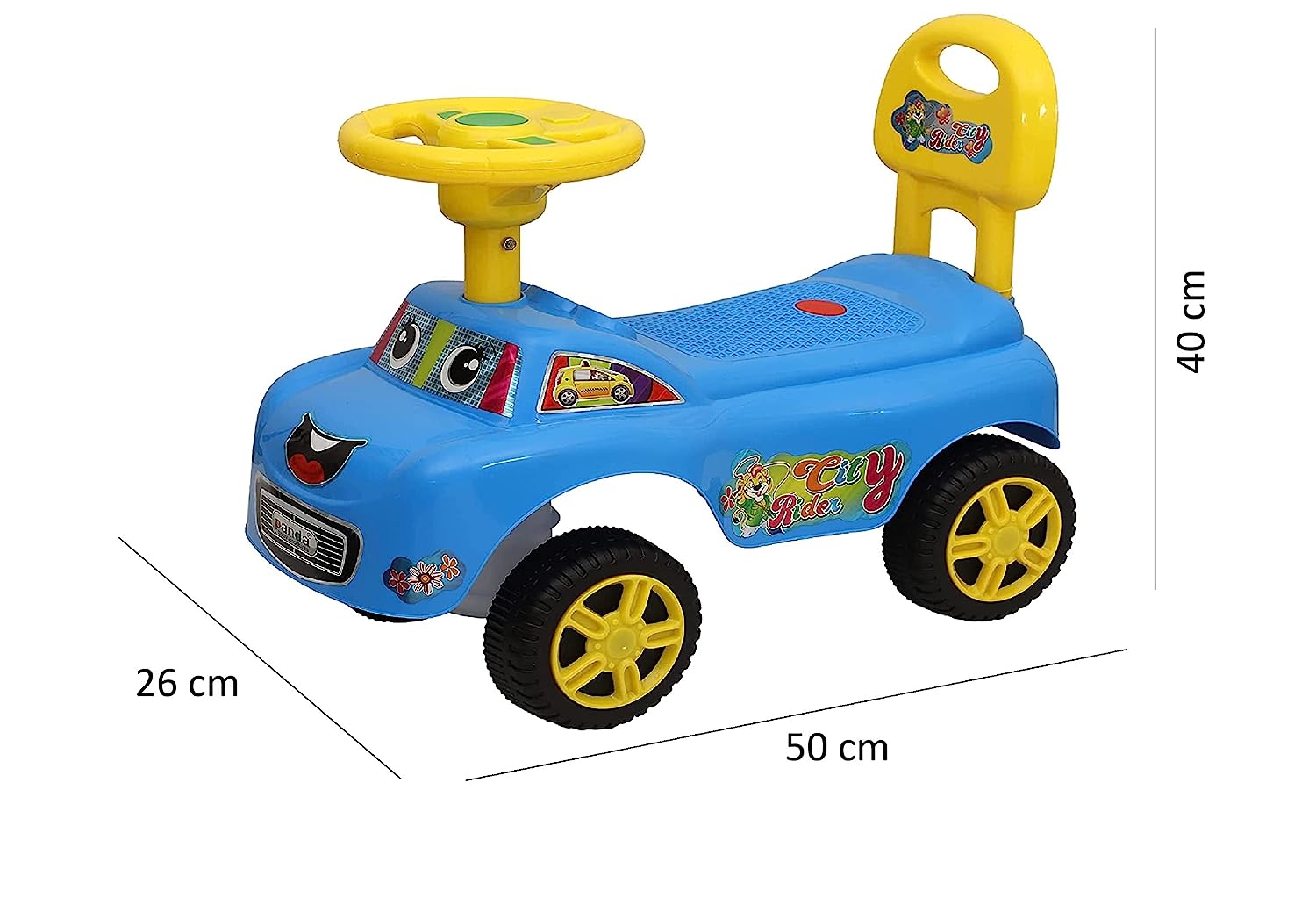 Magic Rider Push-Car Ride-On for Kids with Music 1-3 Years (City Blue) - MRGTOYS
