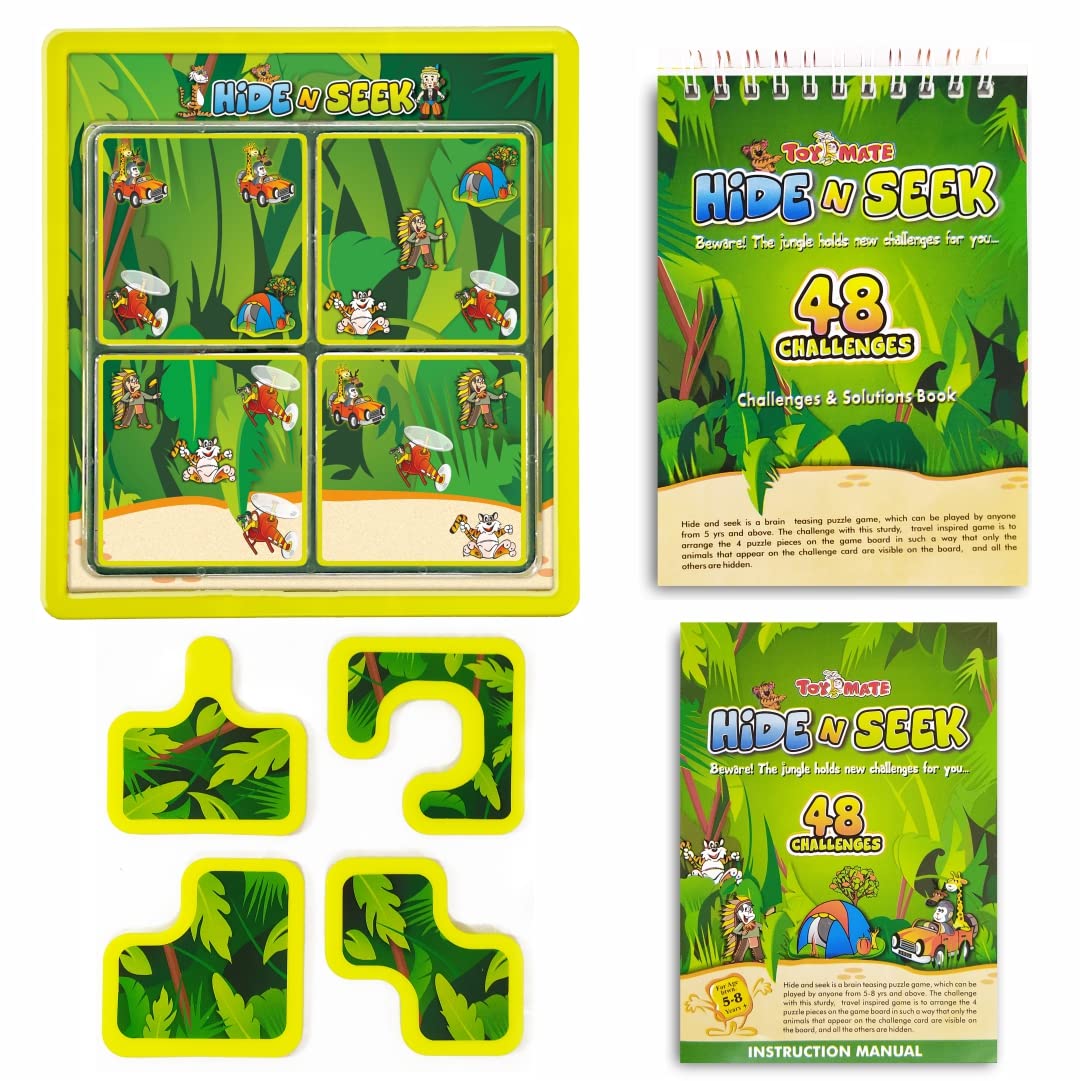 Toymate Hide & Seek Jungle- 48 Challenges- an Award Winning Brain Teasing Puzzle Game for Kids Age 5 Years & Above