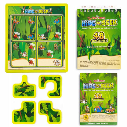 Toymate Hide & Seek Jungle- 48 Challenges- an Award Winning Brain Teasing Puzzle Game for Kids Age 5 Years & Above