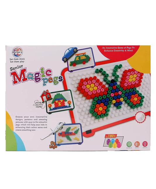 Ratna's Magic pegs for Kids to Create Their own World Out of pegs Given and Create Different Designs (Big)