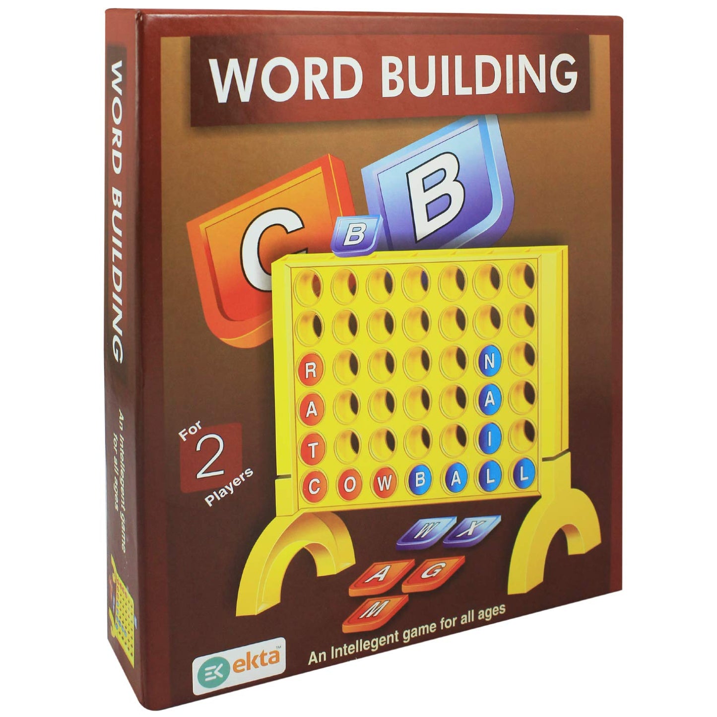EKTA Word Building Board Game Family Game, for All Ages (Multicolor),Pack of 1