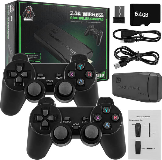 TV Video Games for Kids Wireless 64GB Memory Video Game for Kids, Ultra HD Classic Games Console , 9 Emulator HDMI Output TV Video Game Console