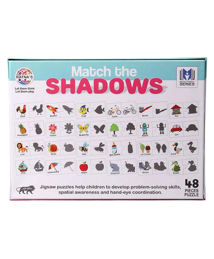 Ratna's Match The Shadows Jigsaw Puzzle for Kids. 48 Different Shadow Jigsaw for Kids