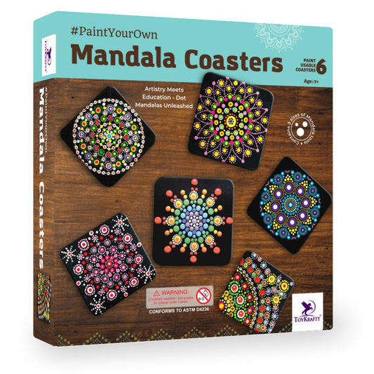 TOYKRAFTT Painting Kit for Kids Mandala Art Kit| Dot Painting Kit| Toys for Girls Boys 7 to 12 Years| Gifts for Birthday Dot Mandala Table Coaster