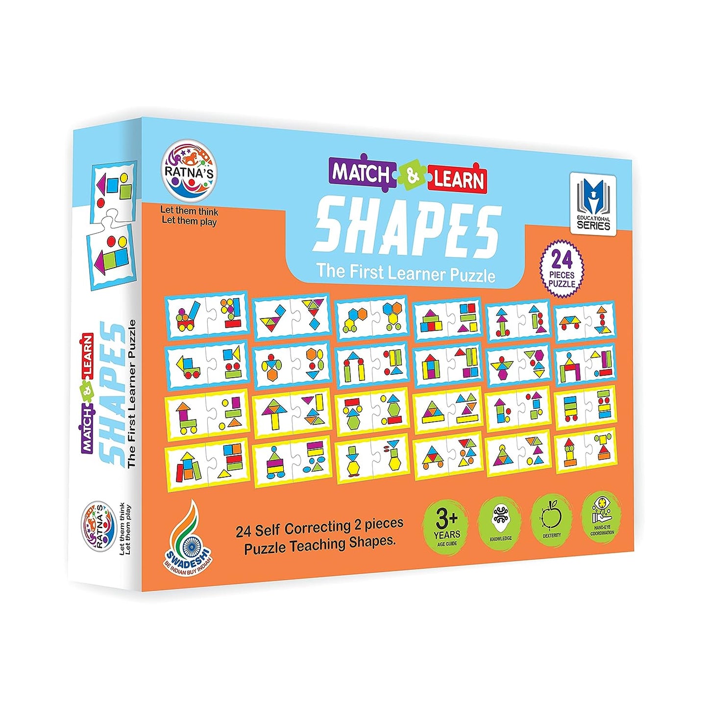RATNA'S Educational Jigsaw Puzzle Range for Kids (Match The Shapes)
