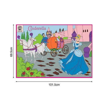 RATNA'S My Coloring Mat Cinderella | DIY Kit for Kids Big Size Mat 40 x 27 inches