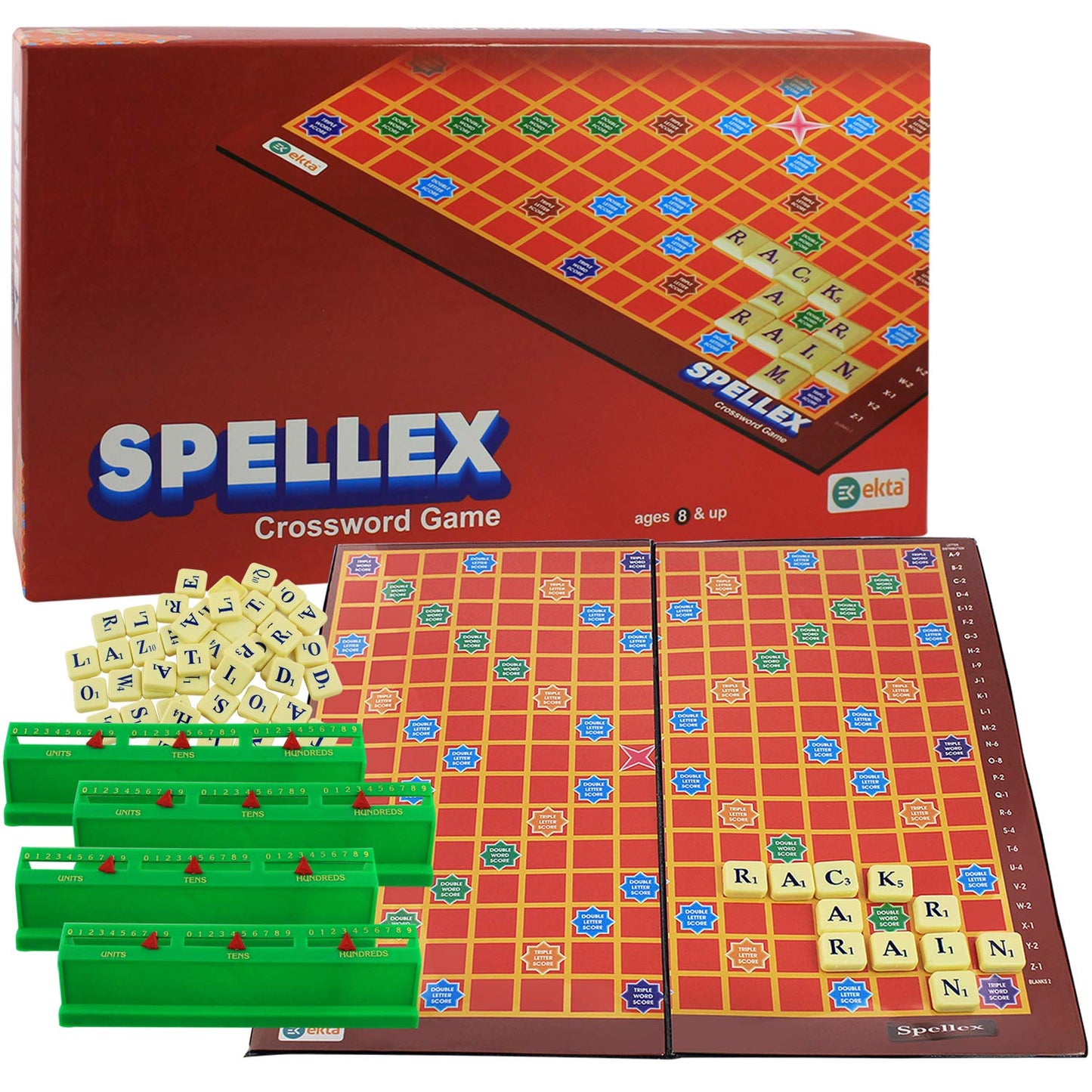 EKTA Spellex Indoor Board Game Set for Kids (Boys/Girls) 8+ Years/ Birthday Gift Item Multicolor Multicolor