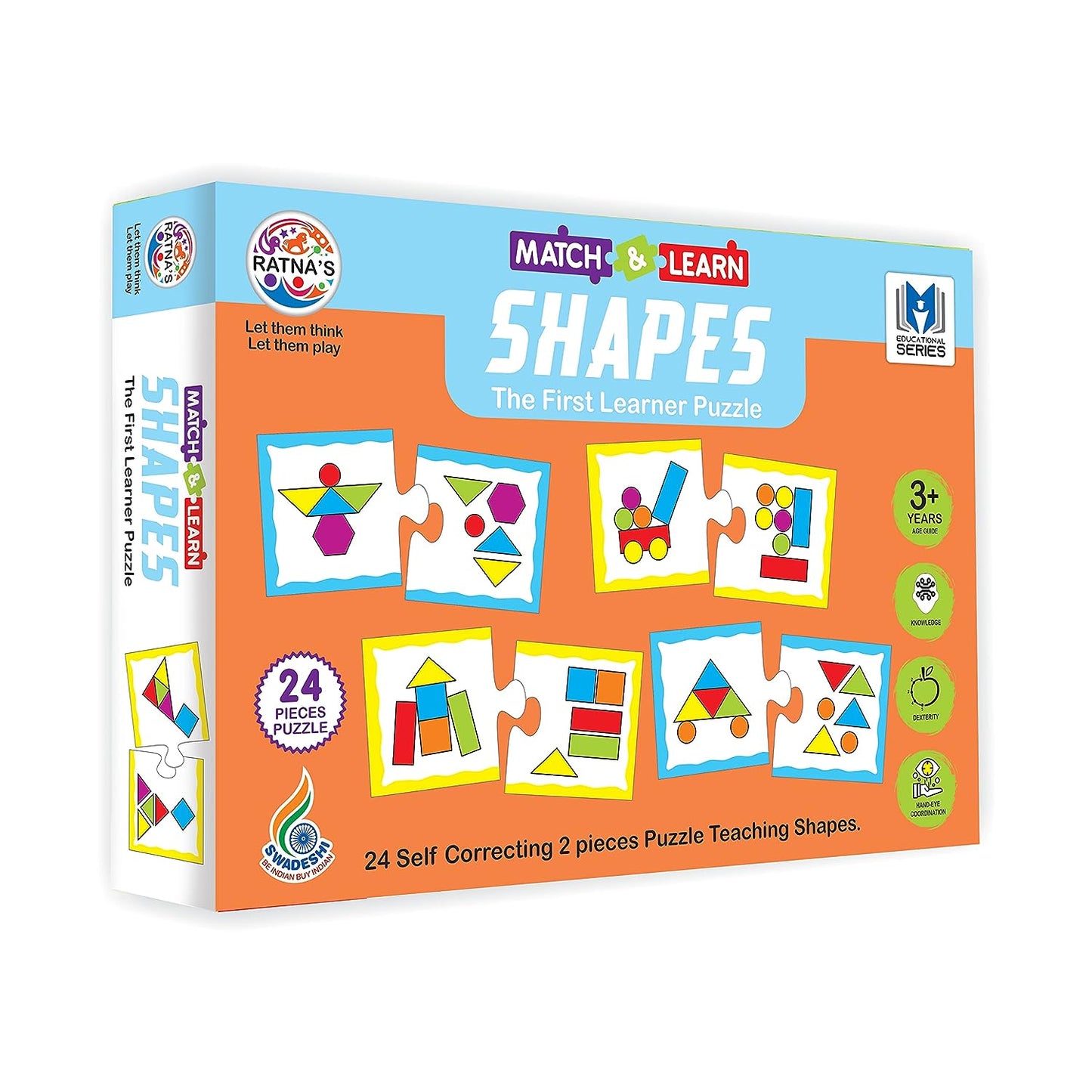 RATNA'S Educational Jigsaw Puzzle Range for Kids (Match The Shapes)
