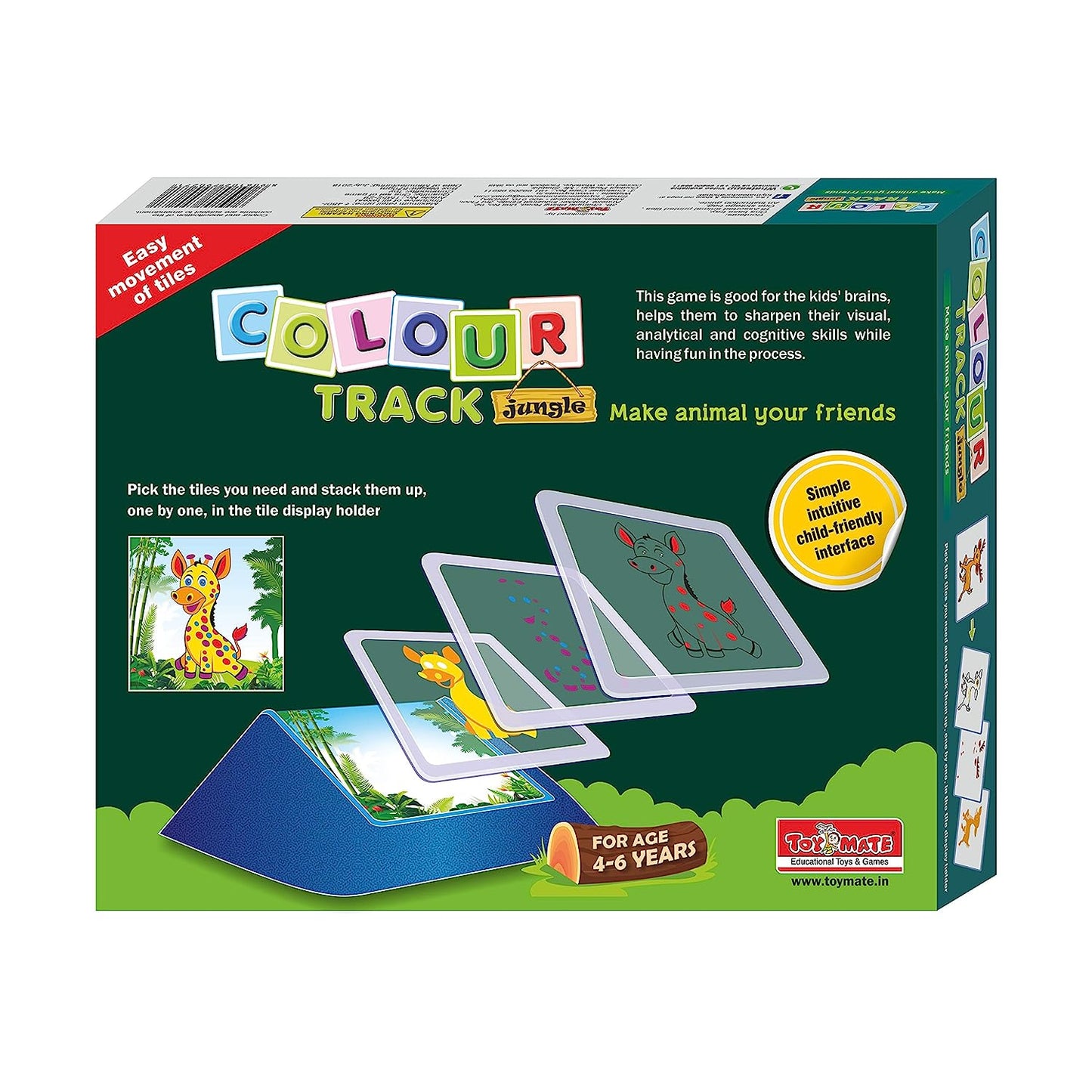 Toymate Colour Track Jungle - Super Fun Animal Puzzle - an IQ Building Game for 4 Years & Above