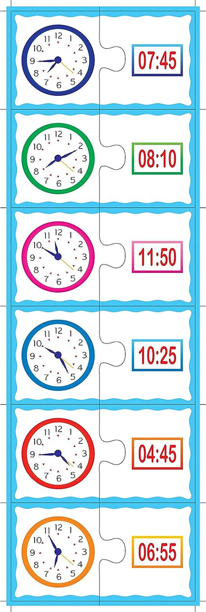 RATNA'S Educational Jigsaw Puzzle Range for Kids (Match The TIME)