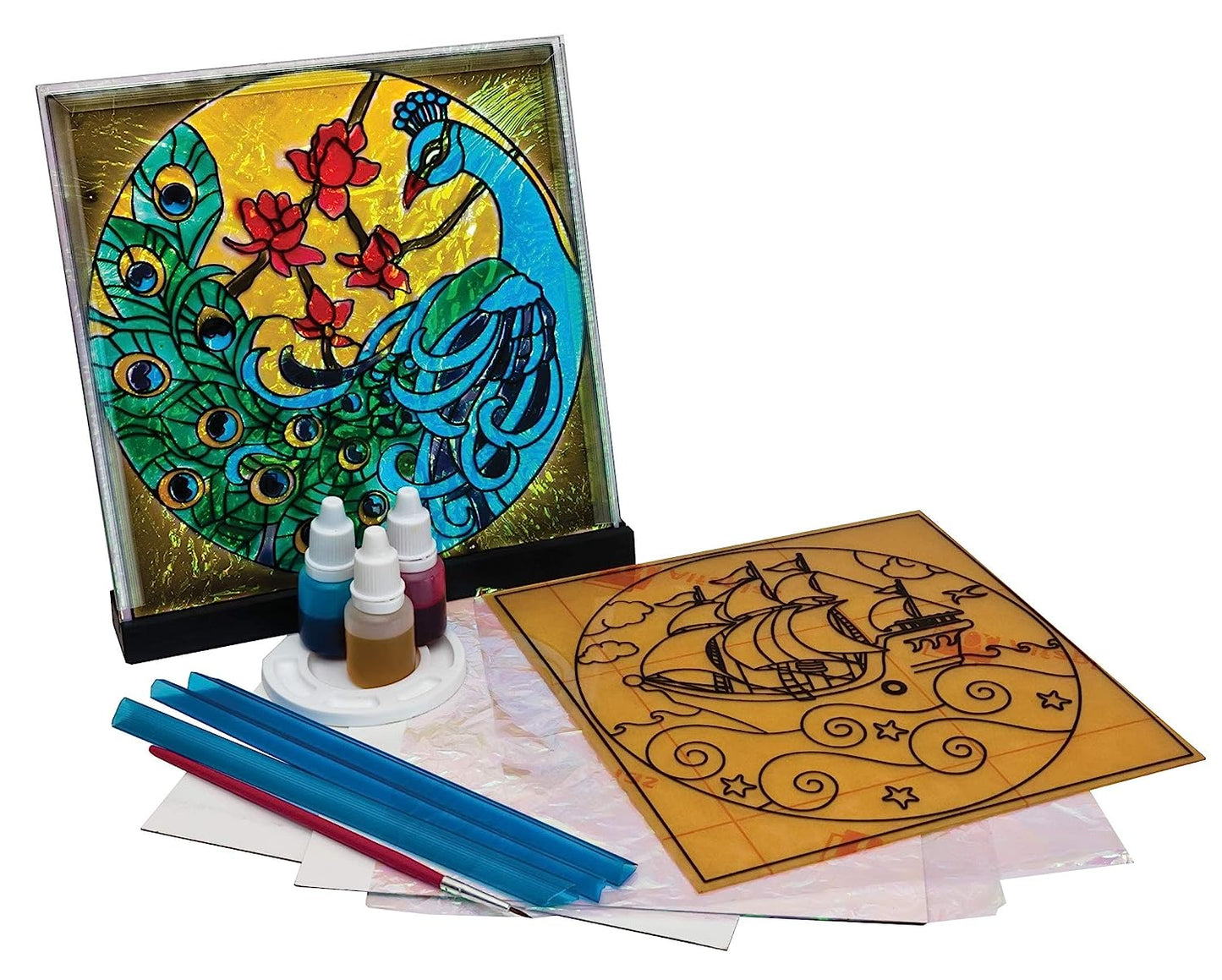 Funskool Glass Painting, Art and Craft Kit, Make Your Own Framed Glass Painting, 6 Years + (Multicolor, 25.5 X 36 X 6 Cm),for all age