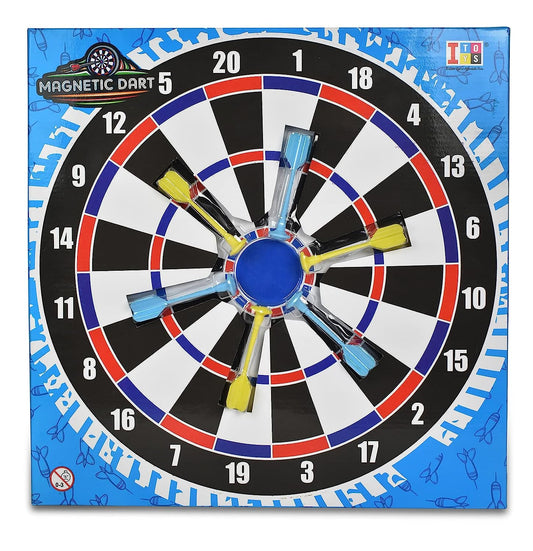 itoys Magnetic Dart Board with Darts for Adult 41cm Indoor and Outdoor Game for Kids with 6 Darts