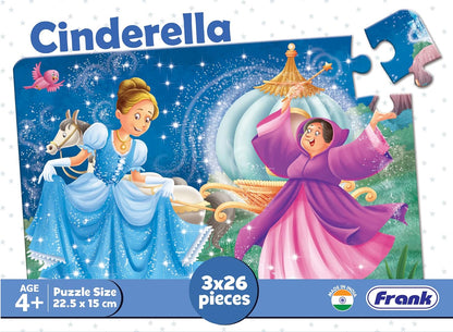 Frank - Cinderella 3 x 26 pcs Jigsaw Puzzles for Kids for Age 4 Years Old and Above