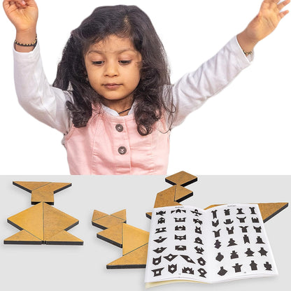 Toysbox Tangram Puzzle 7 Pieces and 786 Patterns Educational Jigsaw Puzzle Game of Shapes for Mind Development of Kids