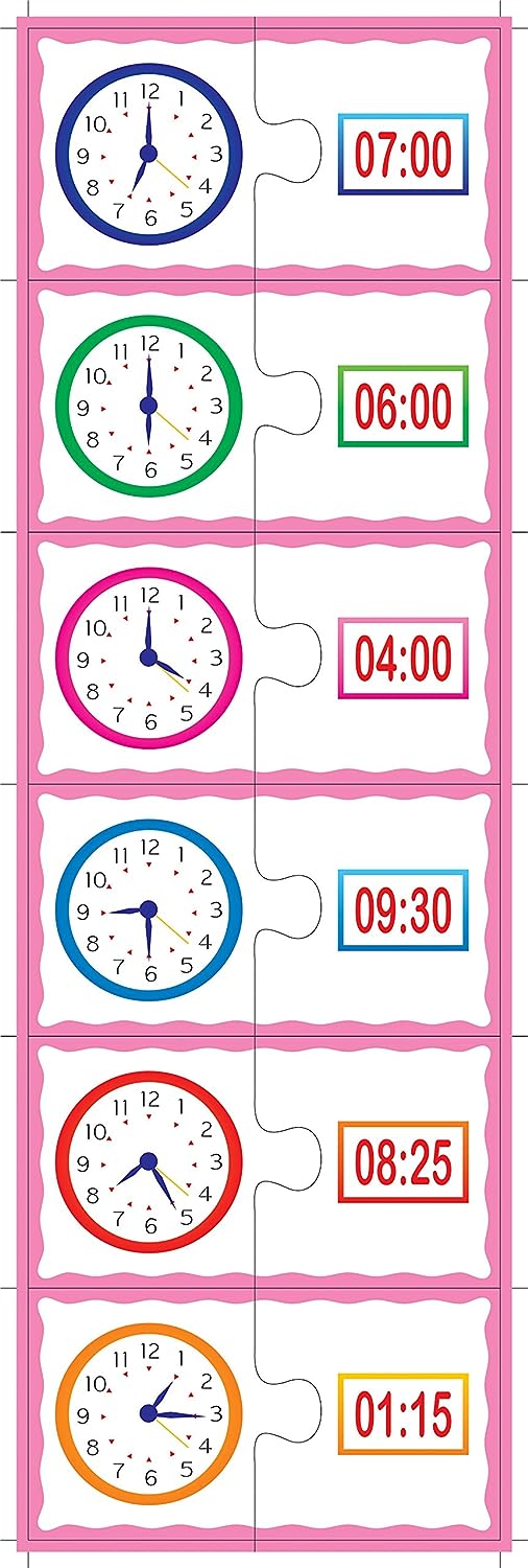 RATNA'S Educational Jigsaw Puzzle Range for Kids (Match The TIME)