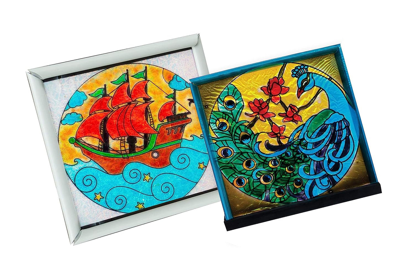 Funskool Glass Painting, Art and Craft Kit, Make Your Own Framed Glass Painting, 6 Years + (Multicolor, 25.5 X 36 X 6 Cm),for all age