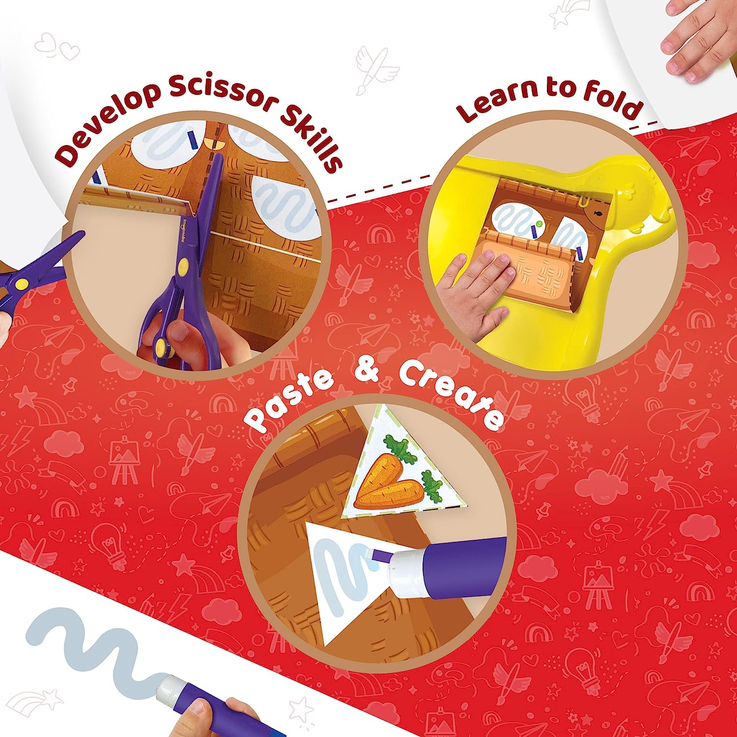 Imagimake My First Craft Kit | Scissor Activity Book | Craft Kit for 3 Year Old | Origami Kit | Art & Craft Kit | Gift for 3+ Year Old Girl & Boy GAMES
