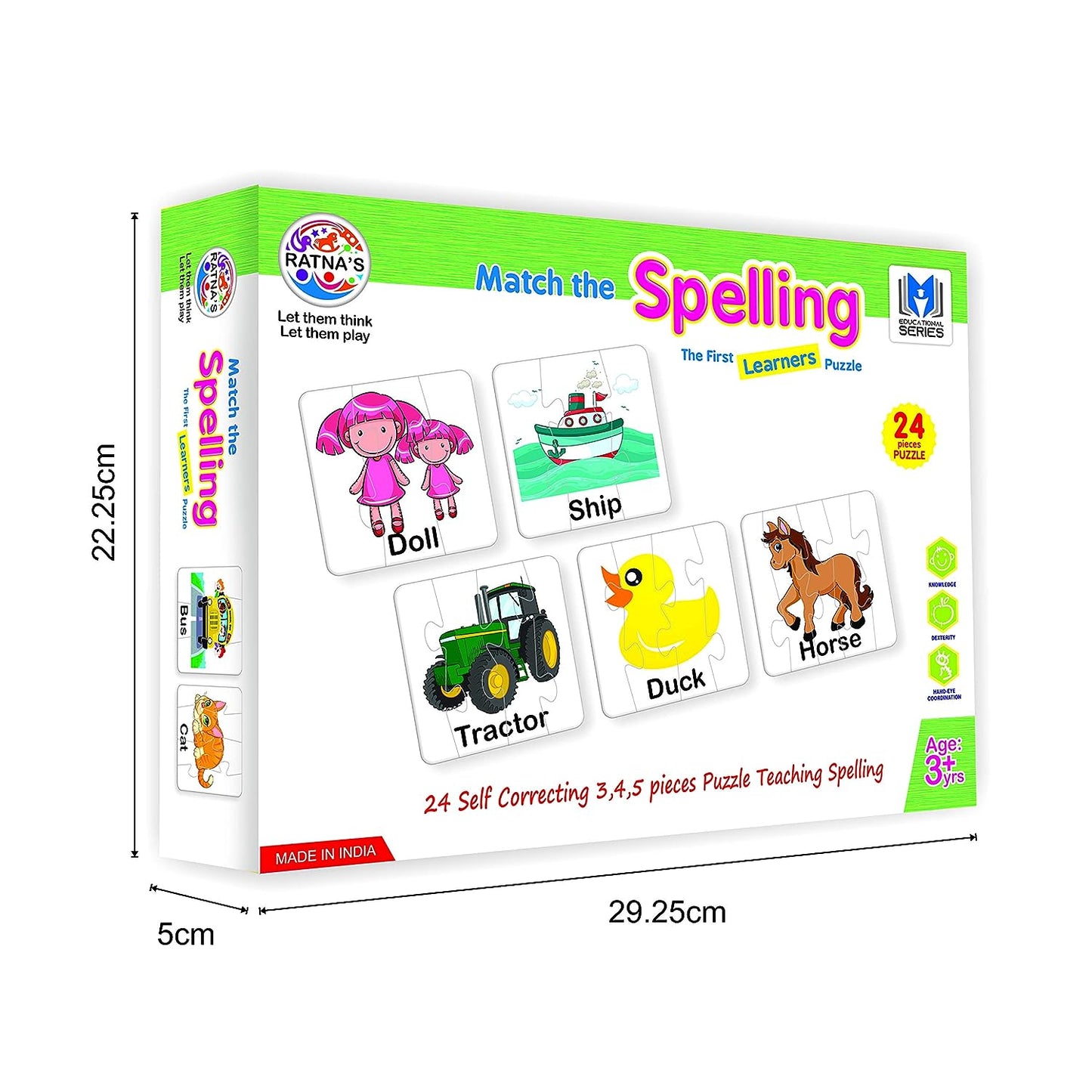 RATNA'S Educational Jigsaw Puzzle Range for Kids (Match The Spelling)