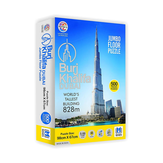 RATNA'S Burj Khalifa Jigsaw Puzzle for 72 to 120 Months, 500 Piece, Multicolour